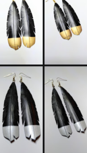 HineKURA - Huia - white, gold and silver